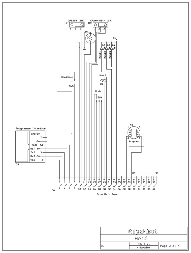 Robot Head Board Schematics