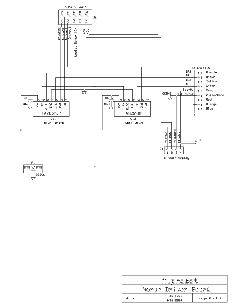 Robot Motor Driver Board Schematics